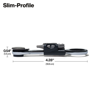 Klein Tools 65200MAG Slim-Profile Magnetic Mini Ratchet