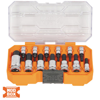 Klein Tools 65213HEXM Knurled Hex Bit Socket Set, Metric, 13 Pc.