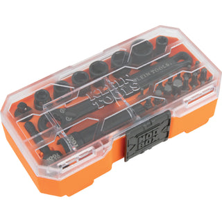 Klein Tools 65300 Impact-Rated Pass Through Socket Set, 1/4" Drive, 32 Pc.