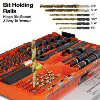 Klein Tools 65304KNECT KNECT Impact-Rated Drill and Driver Combo Set, SAE & Metric, 65 Pc.