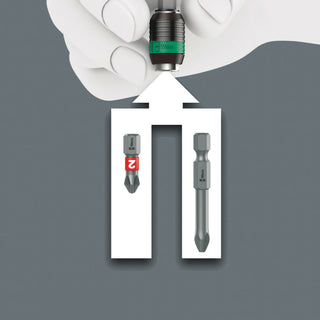 Wera Series 7400 Kraftform pre-set, adjustable torque screwdrivers (0.3-3.0 Nm) with Rapidaptor quick-release chuck, handle size 105 mm, 7461 x 1.2 Nm x 1.2-3.0 Nm