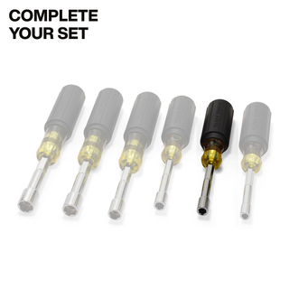 Klein Tools 65407M Metric Color-Coded Nut Driver, Heavy-Duty Hollow-Shaft, 7 mm