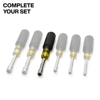 Klein Tools 65410MAGM Metric Magnetic Color-Coded Nut Driver, Heavy-Duty Hollow-Shaft, 10 mm