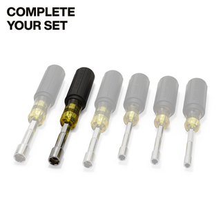 Klein Tools 65412M Metric Color-Coded Nut Driver, Heavy-Duty Hollow-Shaft, 12 mm