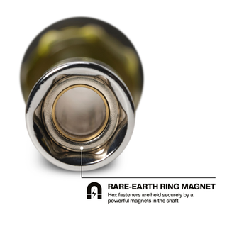 Klein Tools 65406MAGM Metric Magnetic Color-Coded Nut Driver, Heavy-Duty Hollow-Shaft, 6 mm