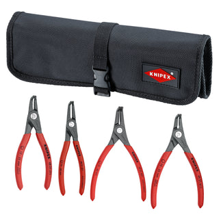 Knipex 9K 00 80 20 US 4 Pc Angled Precision Snap Ring Pliers Set In Tool Roll