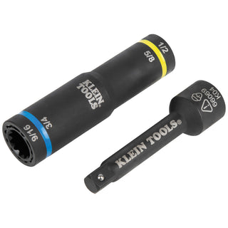 Klein Tools 66069 Flip Quad Socket Adapter, 1/2" to 3/8"