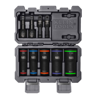 Klein Tools 66055 2-in-1 Impact Flip Socket Set, 5 Pc.