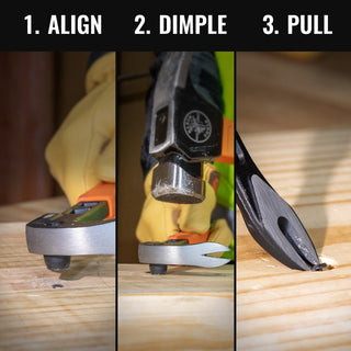 Klein Tools 66092 Nail Puller with Integrated Dimpler, 10"