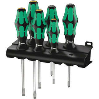 Wera 334/355/6 Rack Screwdriver set Kraftform Plus Lasertip and rack, 6 pieces