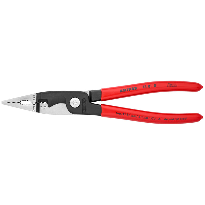 Knipex 13 81 8 SBA 8" 6-in-1 Electrical Installation Pliers 12 and 14 AWG