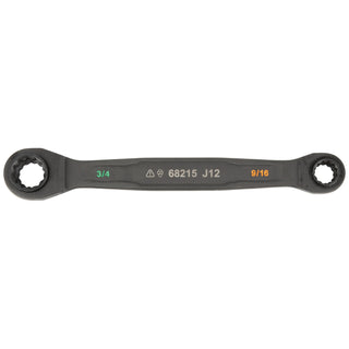 Klein Tools 68216 4-in-1 Ratcheting Wrench Set, SAE, 2 Pc.