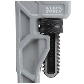 Klein Tools 68224 Adjustable Cast Aluminum Pipe Wrench, 14"