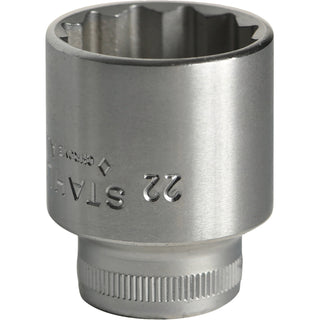 Stahlwille 02010022 45 3/8" 12-pt Socket, 22 mm