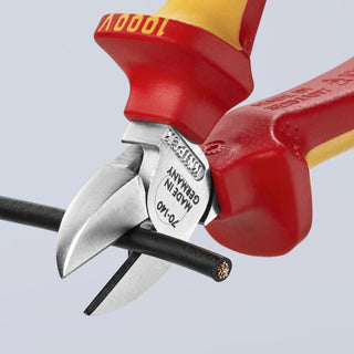 Knipex 70 06 140 5 1/2" Diagonal Cutters-1000V Insulated