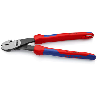 Knipex 74 22 250 T BKA 10" High Leverage 12° Angled Diagonal Cutters-Tethered Attachment