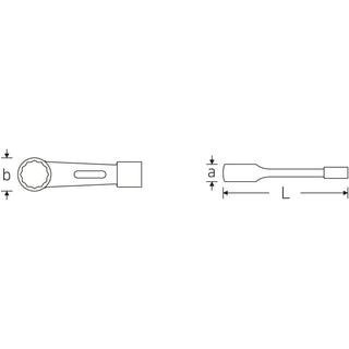 Stahlwille 42010050 8 Striking face ring Spanner, 50 mm