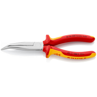 Knipex 26 26 200 8" Long Nose 40° Angled Pliers with Cutter-1000V Insulated