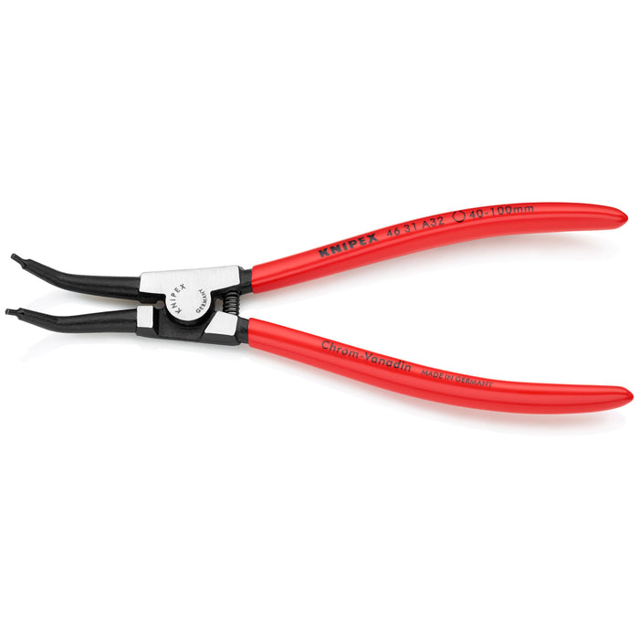 Knipex 46 31 A32 8 1/4" External 45° Angled Snap Ring Pliers-Forged Tips