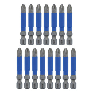 Wiha Tools 70242 TerminatorBlue Impact Bit Phillips #2 - 2 Inch - 15 Pack