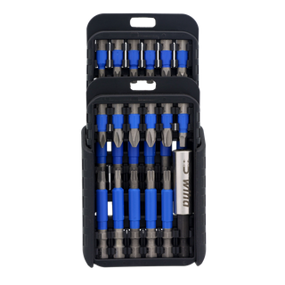 Wiha Tools 70289 TerminatorBlue Impact Driver Bit Set with Belt Clip, 24 Pc.