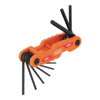 Klein Tools 70543 Compact Folding Hex Key Set, SAE, Metric, TORX, 25 Pc.