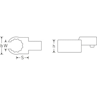 Stahlwille 58631034 733a/10 Open ring insert tool 9/16", 9x12 mm
