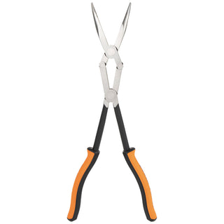 Klein Tools 71401 Long Reach Needle Nose Pliers, Bent Nose, 13"