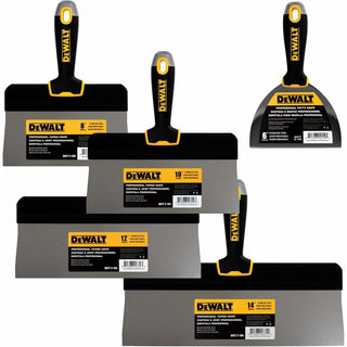 Dewalt DXTT-3-172 4 Piece Stainless Steel Big Back Taping Knife -Soft Grip Handles