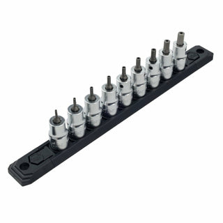 Wiha Tools 71999 9 Piece Security Hex Metric 3/8" Drive Bit Socket Rail Set