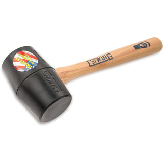 Estwing DH-18 Deadhead Rubber Mallet, Wood Handle 18 Oz