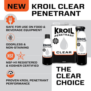 Kroil CKL081 Clear Food Grade Penetrating Oil, Drip-8oz Can