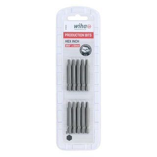 Wiha Tools 74314 Hex Inch Power Bit, 9/64" x 50 mm, 10 Pk.