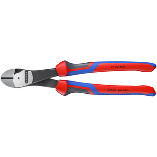 Knipex 74 22 250 KnipeXtend High Leverage 12° Angled Diagonal Cutters, 10"