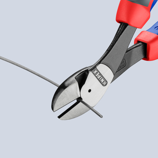Knipex 74 22 250 KnipeXtend High Leverage 12° Angled Diagonal Cutters, 10"