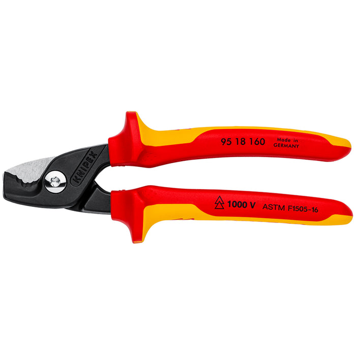 Knipex 95 18 160 US 6 1/4" StepCut Cable Shears-1000V Insulated
