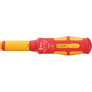 Wera 7516 VDE Kraftform Safe-Torque Speed Torque screwdriver, 2.4-4.0 Nm, 9 x 2.4 Nm x 2.8 Nm x 3.2 Nm x 3.6 Nm x 4.0 Nm x 192 mm