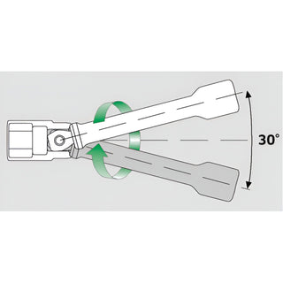 Stahlwille 13010008 509W Extension with wobble-drive, 1/2" - 255 mm OAL