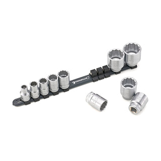Stahlwille 96053010 Socket Spanner Set On Clip Rail 1/2 Inch, 10 Pcs