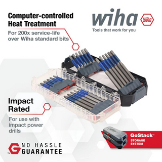 Wiha Tools 76822 TerminatorBlue Impact Bit Set, 24 Pc.
