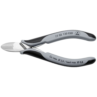 Knipex 77 02 130 ESD 5 1/4" Electronics Diagonal Cutters, ESD Handles