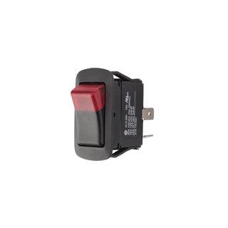 NSI 77030RQ Lighted Rocker Maintained Contact DPST 15 Amps On-Off Circuit Red Quick Connection