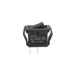 NSI 77140RQ Rocker Switch Maintained Contact SPST 15 Amps On-Off Circuit Black Quick Connection