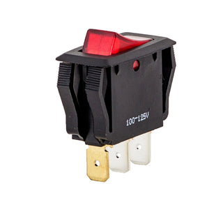 NSI 77150RQ Lighted Rocker Maintained Contact SPST 15 Amps On-Off Circuit Red Quick Connection