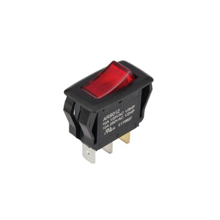 NSI 77150RQ Lighted Rocker Maintained Contact SPST 15 Amps On-Off Circuit Red Quick Connection