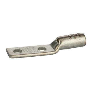 NSI GL2N-142 Copper Short Lug – Brown 2-Hole 2 AWG 1/4 Inch