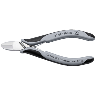 Knipex 77 82 130 ESD 5 1/4" Electronics Diagonal Cutters, ESD Handles