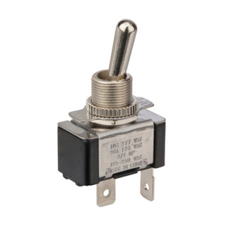 NSI 78120TQ Toggle Switch SPST 20 Amps Off-On Circuit Bat Br/Ni Quick Connection