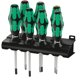 Wera 335/350/367/7 Rack Screwdriver set Kraftform Plus Lasertip and rack, 7 pieces