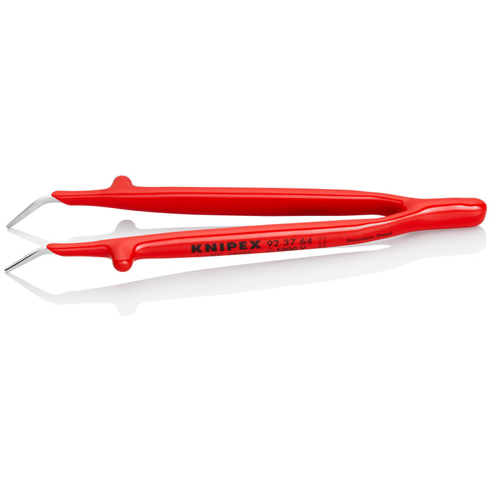 Knipex 92 37 64 6" Stainless Steel GrippingTweezers--30°Angled-1000V Insulated
